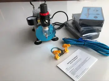 Price Airbrush Kit +Air Compressor Paint Spray Gun Air-Brush Set Sandblaster Tattoo Nail Art Supply W/Cleaning Brush