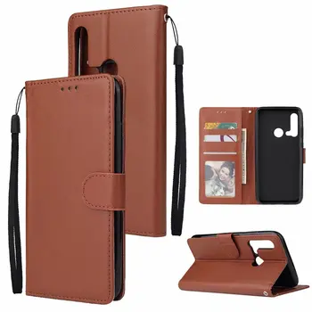 

50pcs/lot free shipping Solid color Wallet PU Leather +TPU Case for Huawei P20LITE 2019 Nova 5i With Photo Frame Card
