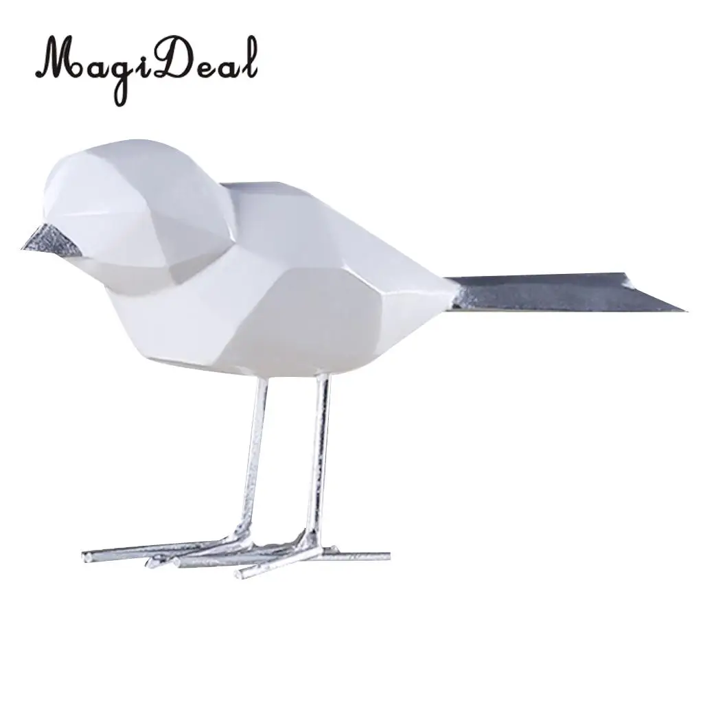 Resin Modern Bird Figurine Statue Abstract Art Sculpture for Home Room Decor
