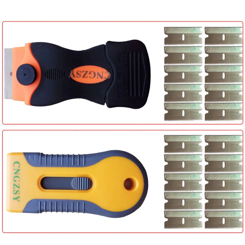 Cellphone Screen Remove Glue Knife Window Tint Ceramic Glass Oven Sticker Clean Razor Scraper Blades Plastic Handle E12+E16+20M Cellphone Screen Remove Glue Knife Window Tint Ceramic Glass Oven Sticker Clean Razor Scraper Blades Plastic Handle E12+E16+20M