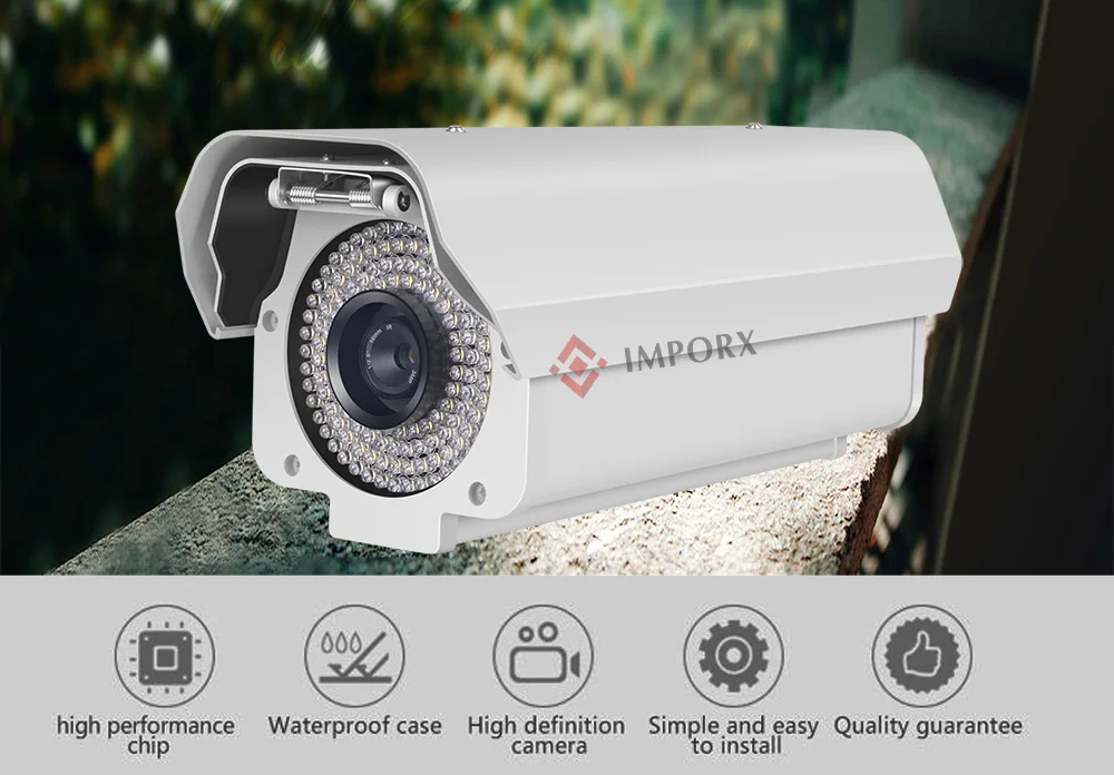 IMPORX HD 2.0MP ip-камера с функцией распознавания номеров открытый Водонепроницаемый 1080 P ИК светодиодный автомобиля номерной знак признания 5