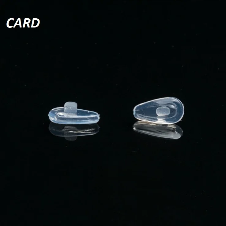 Аксессуары для очков силиконовые носоупоры для очков очки стилус Универсальный нос Нарис лист независимо от левого правого 100 пар - Цвет: CARD STYLE