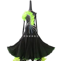 Настроить новое платье для бальных танцев стандартный бальный зал Вальс платья бальных танцев конкурс платья на заказ MD1120