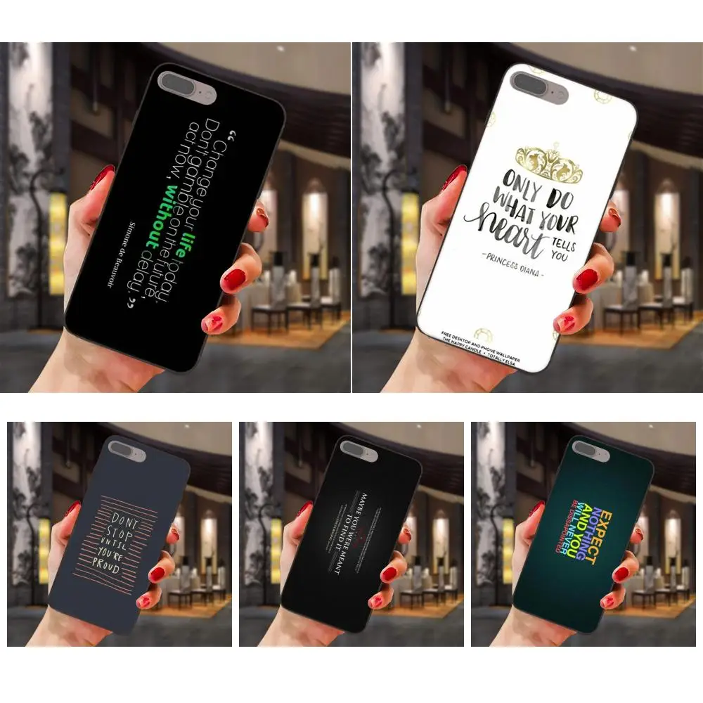 

For Xiaomi Redmi Note 2 3 4 4A 4X 5 5A 6 6A 7 Go Plus Pro S2 Y2 Soft TPU Protective Case Inspirational Quotes Text Quotes