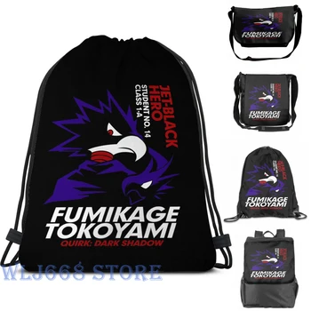 

Funny graphic print shoulder Bags women Boku No Hero Academia - Fumikage Tokoyami Single shoulder backpack travel men