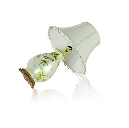 European rural minimalist handdrawing ceramic Table Lamps antique fabric art E27 LED lamp for bookstore&bedside&foyer ZLTD075 European rural minimalist handdrawing ceramic Table Lamps antique fabric art E27 LED lamp for bookstore&bedside&foyer ZLTD075