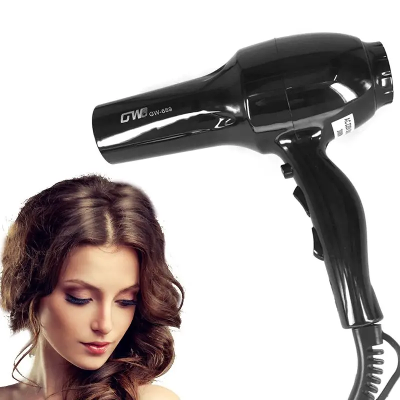 

Hot Cold Blower 3000W Handle Blow Hairdryer Styler Concentrator Low Noise Salon Bathroom Home