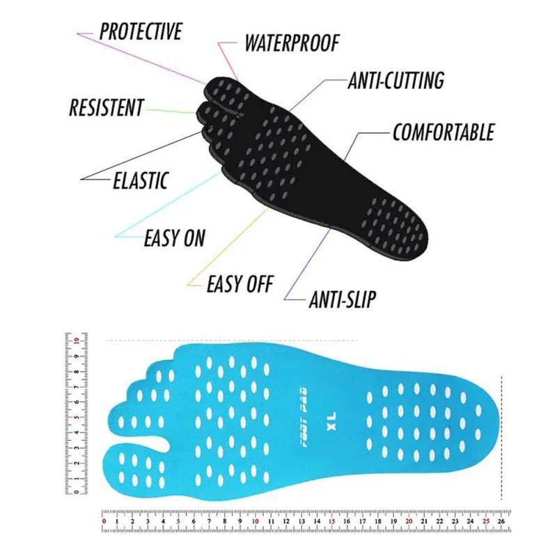 Наклейка на обувь на подошве, липкие подушечки для ног, пляжный Носок, водонепроницаемая гипоаллергенная клейкая Подушечка Для Ног