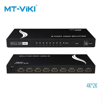 

MT-VIKI 8-port HDMI Splitter Sharer HDMI screen 1 in 8 out 8 displays simultaneously 4K*2K 3D Monitor TV use MT-SP108-M