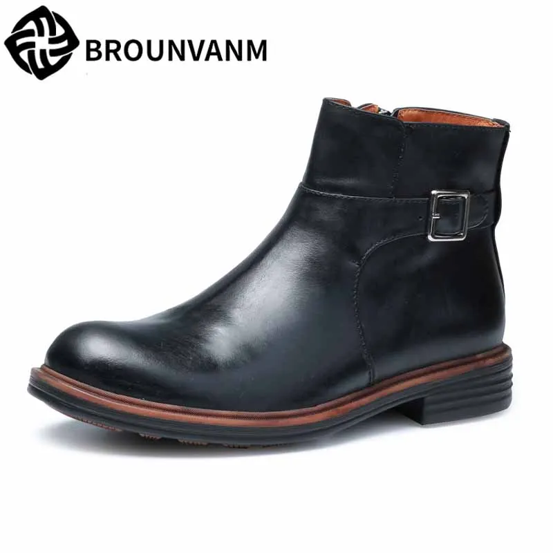 

Martin Boots men New autumn winter British retro male high top casual shoes all-match cowhide men's Chelsea boots breathable