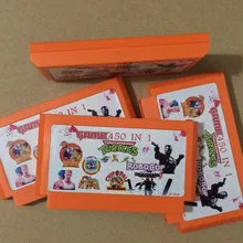 Топ качество 8 бит игра картридж 450 в 1 с робокоп «Черепашки-ниндзя», мультяшек, двойной дракон и т. д