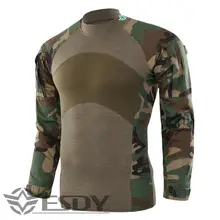 Походные футболки для кемпинга с длинными рукавами, быстросохнущая камуфляжная Военная тактическая рубашка, страйкбол для пейнтбола армейские солдатские рубашки