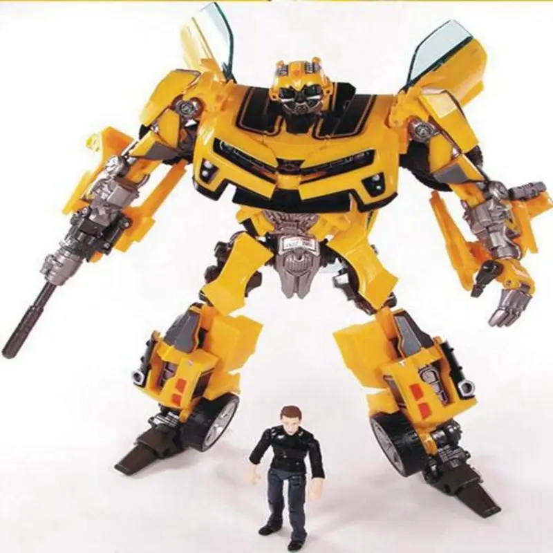 Anime 18 cm transformación Robot Sam figuras de acción juguetes Coche amarillo Sam Robots Brinquedos juguetes clásicos niños juguetes de alta calidad
