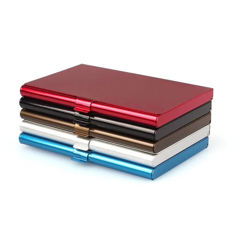 

High Quality Creative Aluminum Holder Metal Box Cover Credit Business Card Wallet Box Portable Business Card Case кошелек T