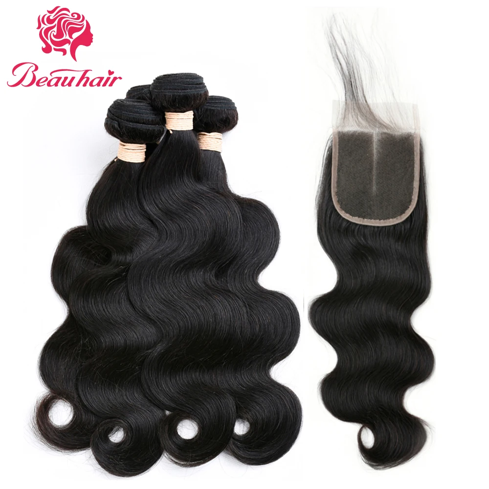 BeauHair 8A Brazilian Body Wave 3 Bundles With Closure Brazilian Hair Weave Bundles Human Hair Extensions With Lace Closure BeauHair 8A Brazilian Body Wave 3 Bundles With Closure Brazilian Hair Weave Bundles Human Hair Extensions With Lace Closure