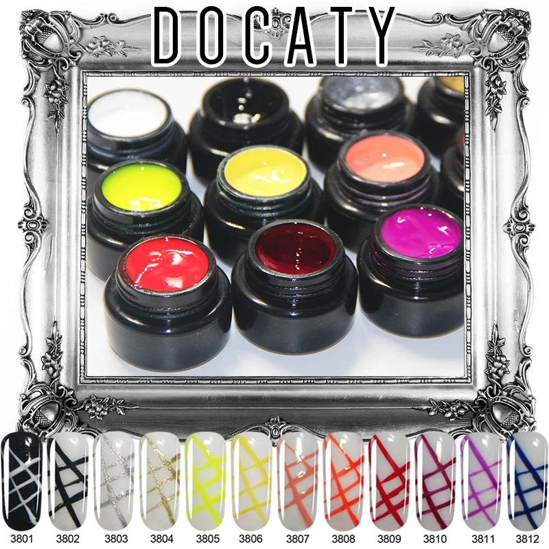 

Docaty New Nail Art Gel Polish 5D Painted Gel 5ml Effect Easy and Convenient Nail Gel Soak Off Pulling Spider Polish Decoration