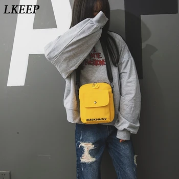 

High Quality Shoulder Bag Canvas Letter Printing Crossbody Bags Fashion Wild Messenger Bag 2019 New Women Bags