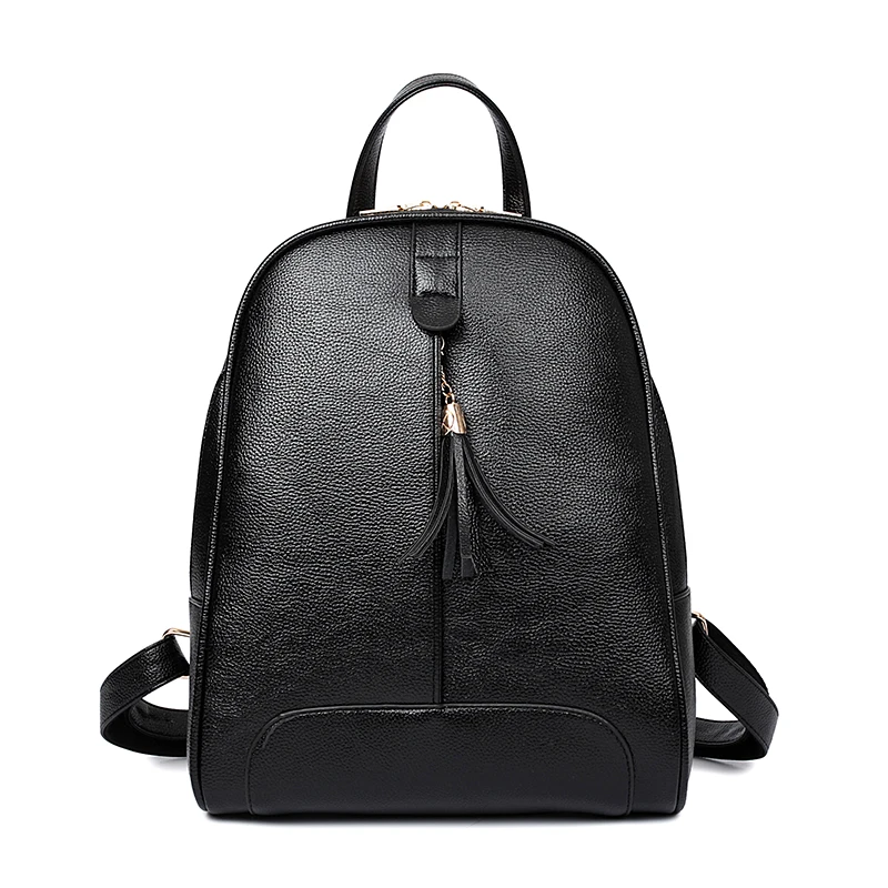

2019 College Style Leather Backpack Women's Backpack School Bags for Teenagers ladies travel bag