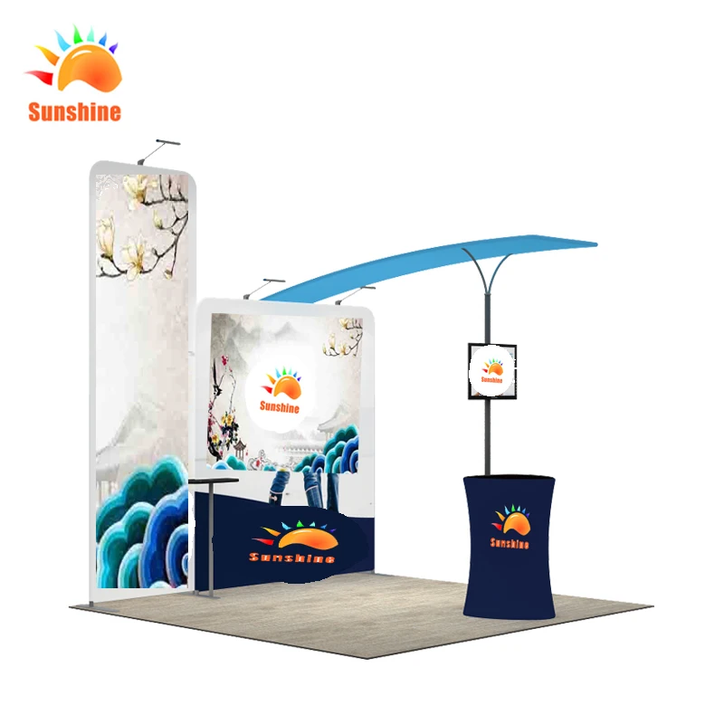 

Pop up fabric display exhibition booth trade show display stands custom size