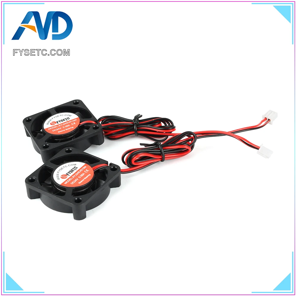 

2pcs Super Silent DC 24V 4010 Cooling Fan 40x40x10mm 0.08A Hydraulic Bearing Radiator For Ender-3 3D Printer Parts