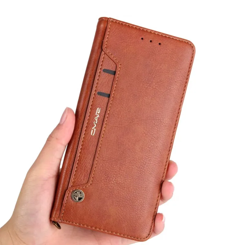 Роскошный кожаный флип чехол для Samsung Galaxy Note 10 Plus 9 Магнитный кошелек 8 с