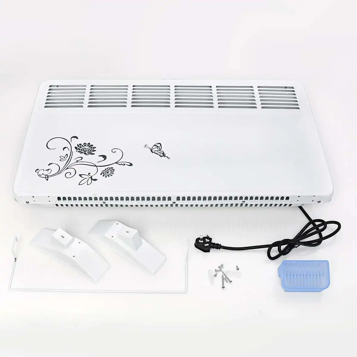 2000W 220V Electric Heater 6 Windows Heater Wall Metal Shell Stove Radiator Warmer Household Room Heating Fan Machine