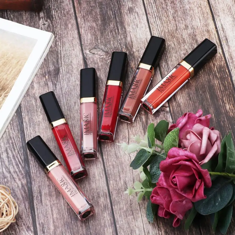 Матовый блеск для губ Gloss 6 цветов матовая помада Long-lasting не липкий блеск для губ косметический 7 мл губы увлажняющее средство для макияжа
