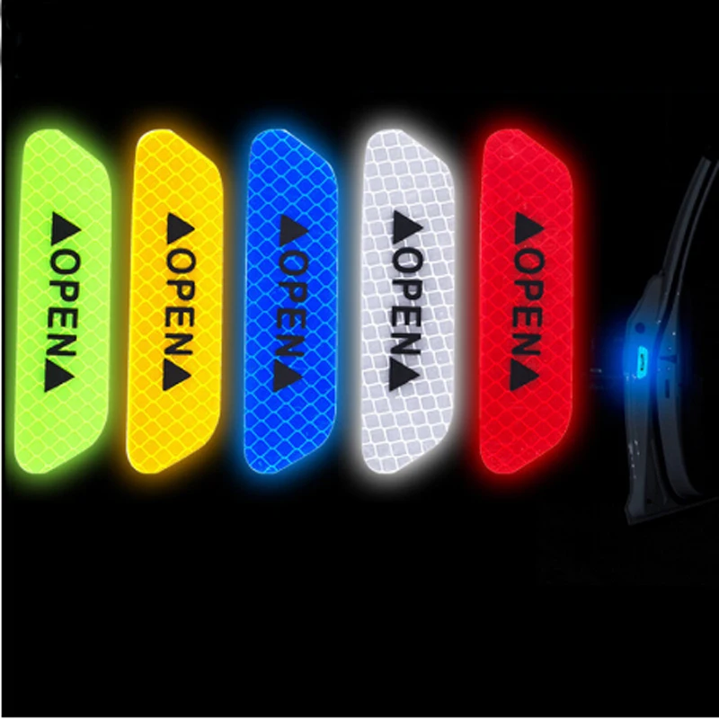 

4 Pcs Car Door Safety Warning Reflective Stickers OPEN Sticker For Volvo xc60 S60 s40 S80 V40 V60 v70 v50 xc40 c30 XC90 s90 v90