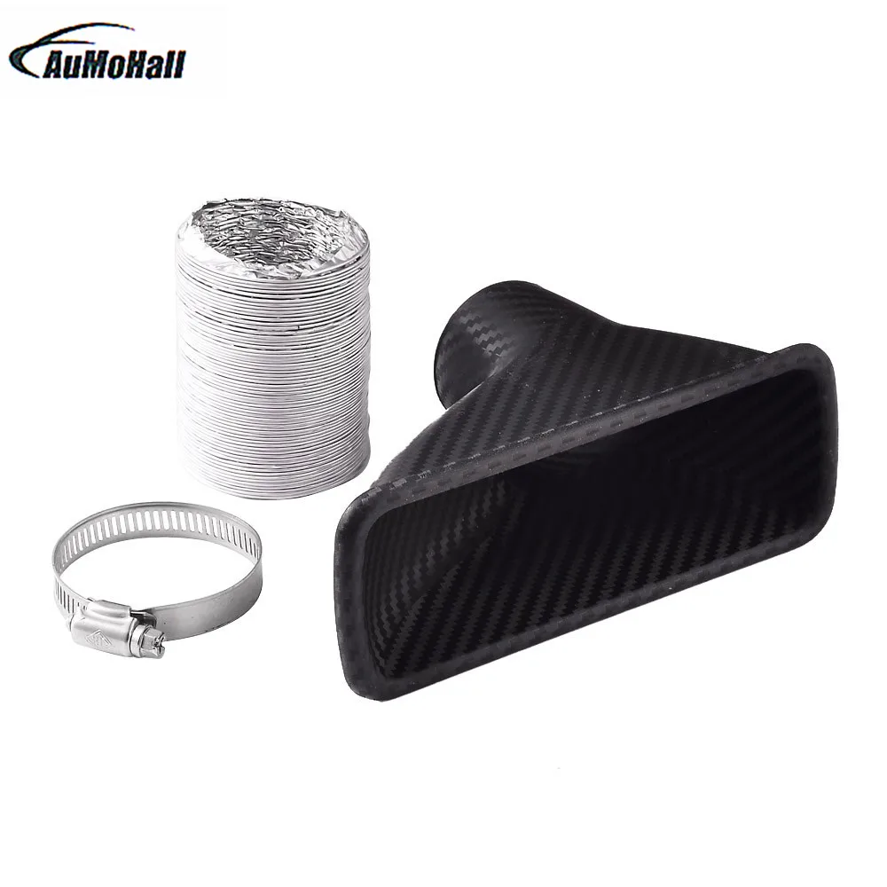 

1Kit Universal Car Turbo Air Intake Pipe Turbine Inlet Pipe Air funnel Carbon Fiber Around 4.5CM Diameter