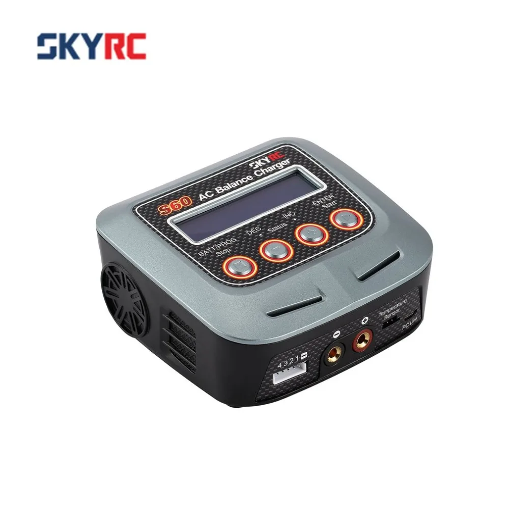 SKYRC S60 60 W 100-240 V AC баланс Зарядное устройство/Dis Зарядное устройство для 2-4 S литий Липо LiHV жизни литий-ионным никель-металл-гидридных и никель-кадмиевых PB дрона с дистанционным управлением автомобиля Батарея