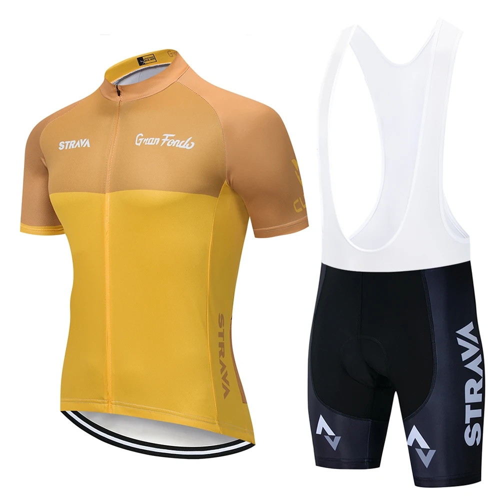Лето Strava 9D Велоспорт Джерси с коротким рукавом набор Майо Ropa Ciclismo Uniformes быстросохнущая велосипедная Одежда MTB велосипедная одежда - Color: Pic Color