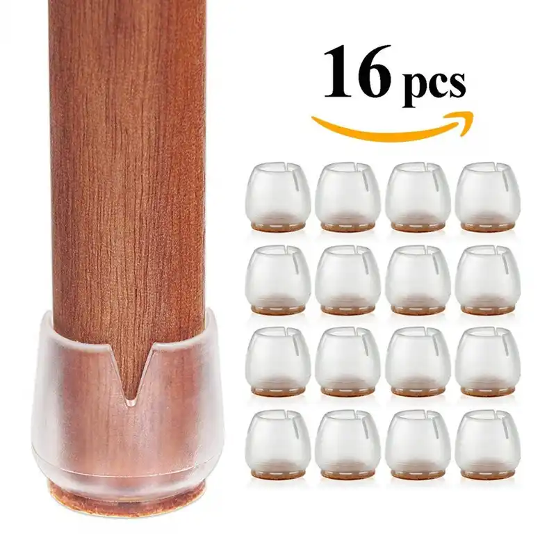 4-16pcs Silicone Furniture Leg Protection Cover Table Feet Pad Floor Protectors 4-16pcs Silicone Furniture Leg Protection Cover Table Feet Pad Floor Protectors