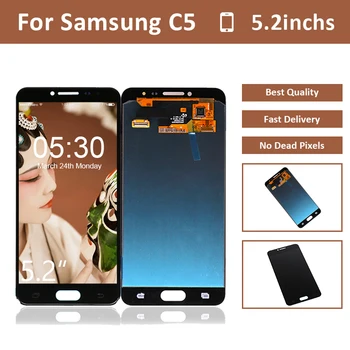 

10pcs/lots Original LCD For Samsung For Galaxy C5 C5000 LCD Display Touch Screen Digitizer Assembly C5 C5000 Screen LCD Pantalla