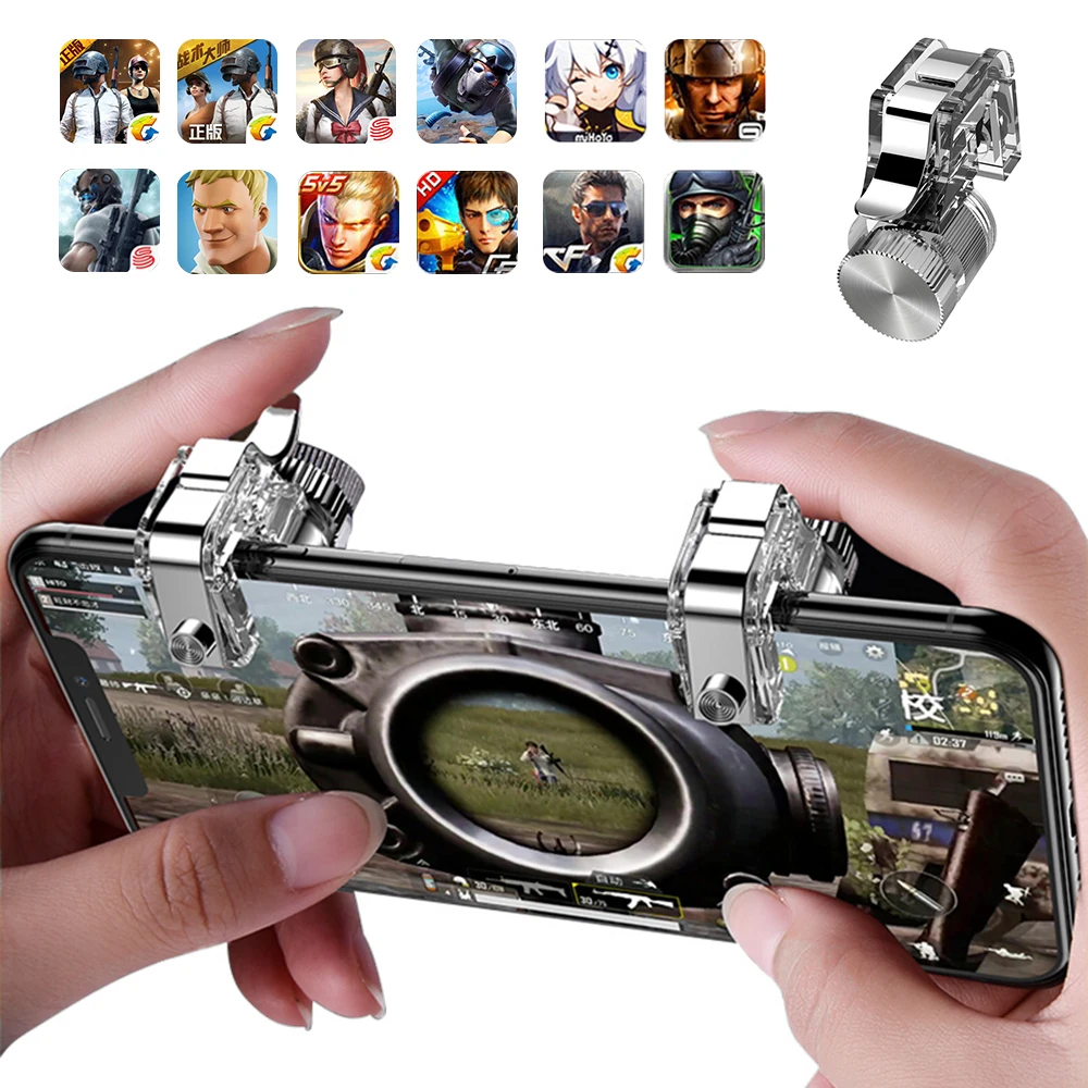 R11 PUBG Controller Colorful Metal For PUBG Mobile Gamepad For Smart Phone Mobile High Sensitive Joystick Metal L1 R1 Trigger