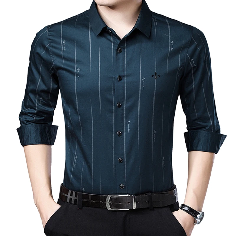 Dudalina Me Shirt Men's Striped Dress Shirts Male High Quality Long Sleeve Slim Fit Business Casual Shirt Camisa