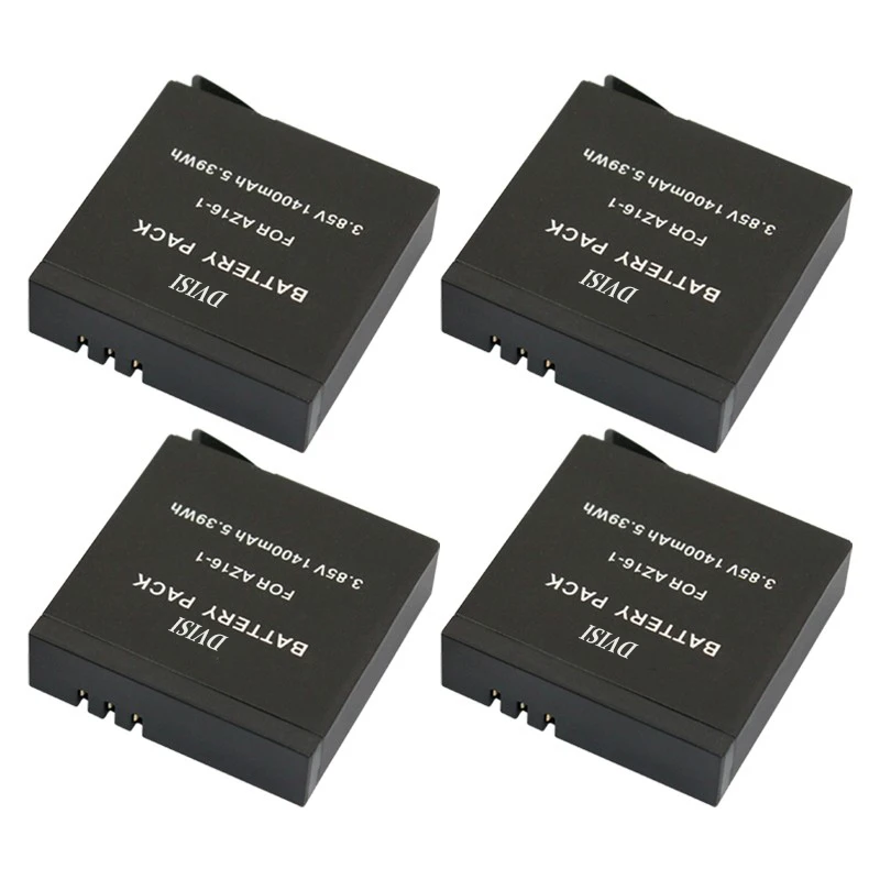 4pcs 3.85v 1400mah For Xiaomi Yi2 Ii Yi 2 Ii 1400ma Rechargeable