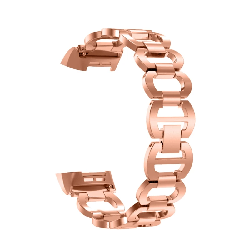 

Watch Chain Straps Suitable For Fitbit Charge 3 Stainless Steel Bracelet Metal Steel Belt Smart Watch Replacement Straps