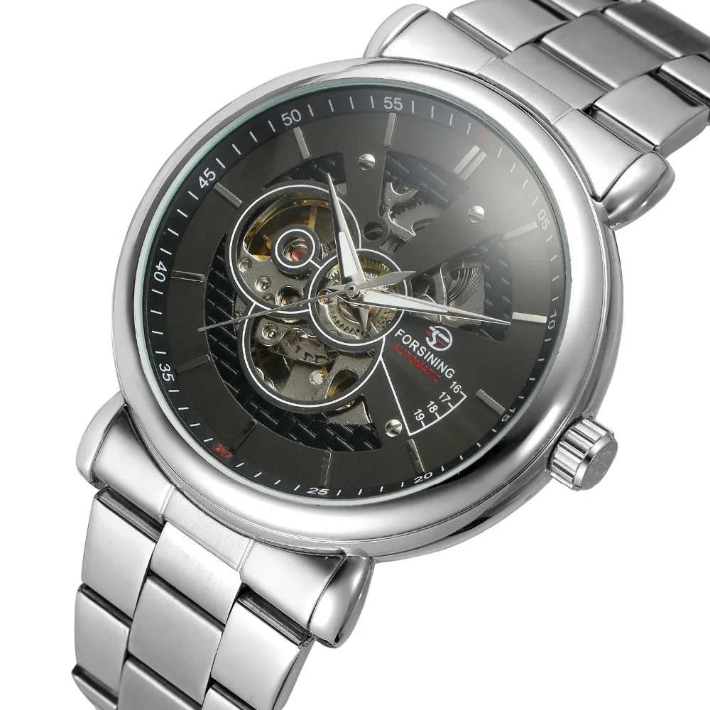 

FORSINING Watch Men Blue Luxury Auto Mechanical Steel Mens Watches Top Brand Luxury Clock Man Men's Watch Luxury Wristwatches