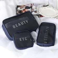 3 шт./компл. хранения Вышивка Крестом Пакет дышащие Нижнее Бельё для девочек хранения Макияж косметичка стирка Портативный сумка-Органайзер дорожная сумка