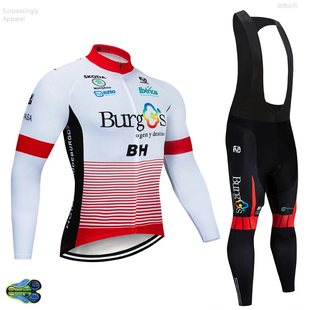 Команда UCI Burg Vélo комплект Pro с длинным рукавом Antumn MTB комплект одежды для велоспорта Для мужчин Ропа Майо износ велосипед набор