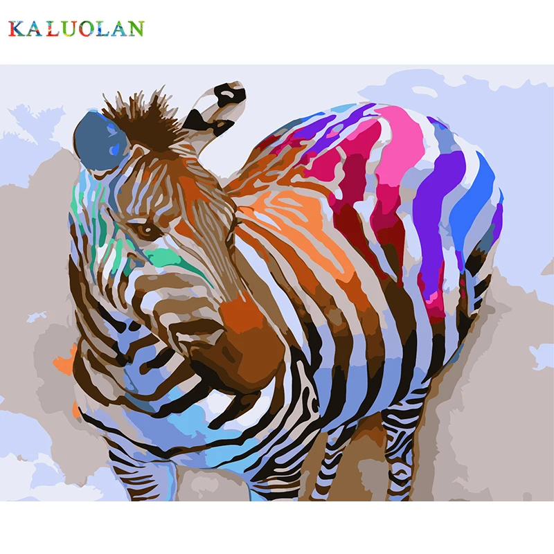 Frameless Picture On Wall Acrylic Oil Painting By Numbers Abstract