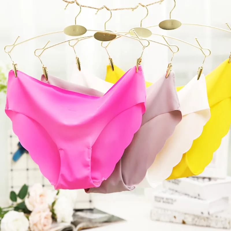 

DYROREFL 2019 Glittering color ice silk without trace polyamide close-fitting low-waist underwear sexy molding N0115