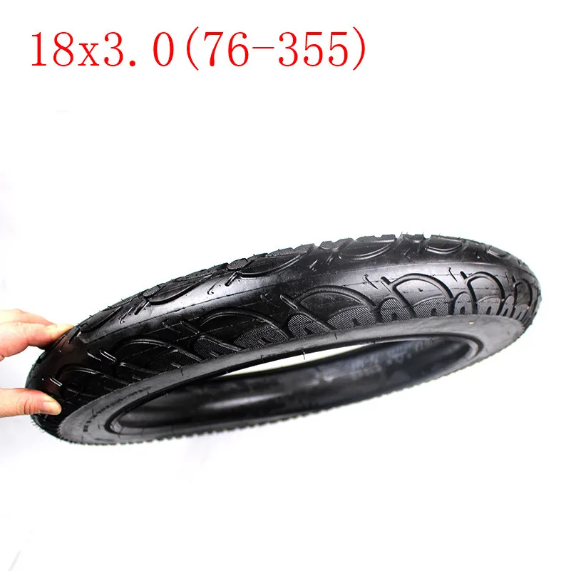 

Super 18 x 3.0 inner and outer tire with a bent Valve fits many gas electric scooters and e-Bike 18*3.0