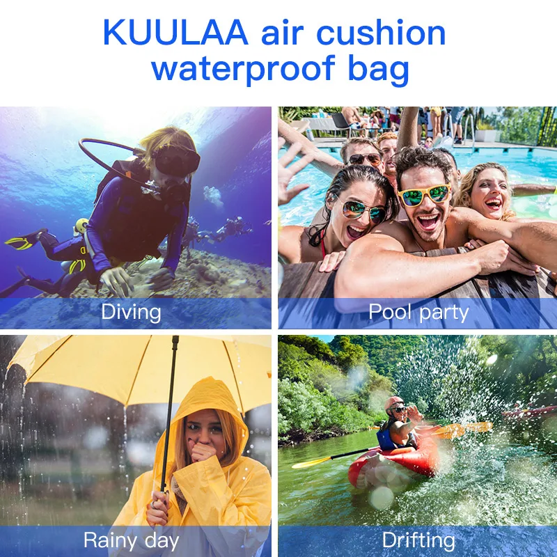 KUULAA водонепроницаемый чехол для телефона, герметичная прозрачная сумка для iPhone, Xiaomi, huawei, samsung, Ulefone, мобильный телефон, дайвинг, плавание, спа, лодка