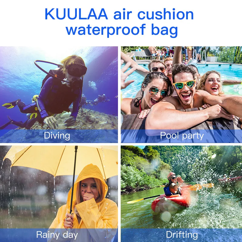 Водонепроницаемый чехол для телефона KUULAA герметичная прозрачная сумка iPhone Xiaomi