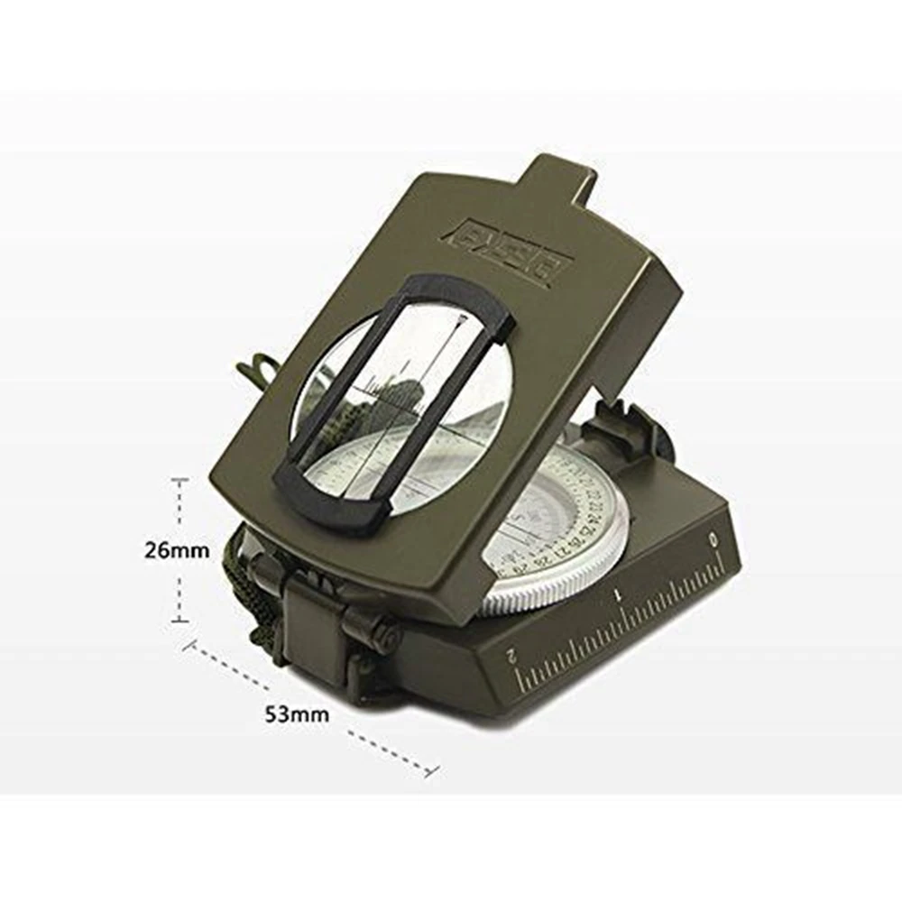 Compass Outdoor Equipment Green Multifunction Survival Military Outdoor Camping Accessories Hiking Compass