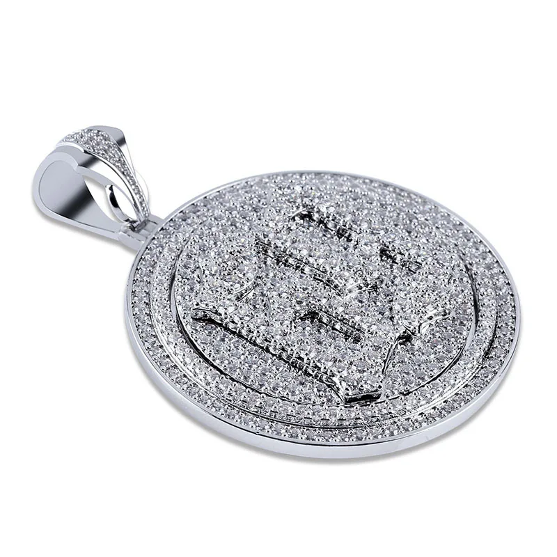 Цифры 69 круглый кулон с вращающимся элементом ожерелье с цирконом AAA Iced Out мужское ожерелье Мода хип-хоп ювелирные изделия