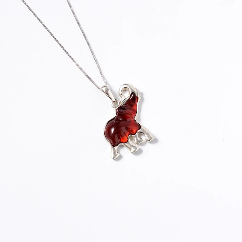 JIUDUO Pure natural Baltic amber beeswax female necklace pendant 925 silver inlay support re-inspection attached certificate JIUDUO Pure natural Baltic amber beeswax female necklace pendant 925 silver inlay support re-inspection attached certificate