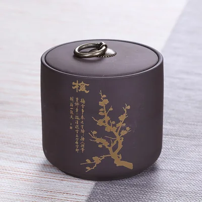 Fashion Sauce Storage Bottle Jars Storage Boxes with Lids Ceramic Storage Jar Chinese Style contenedores de alimentos cocina - Color: liujinmei