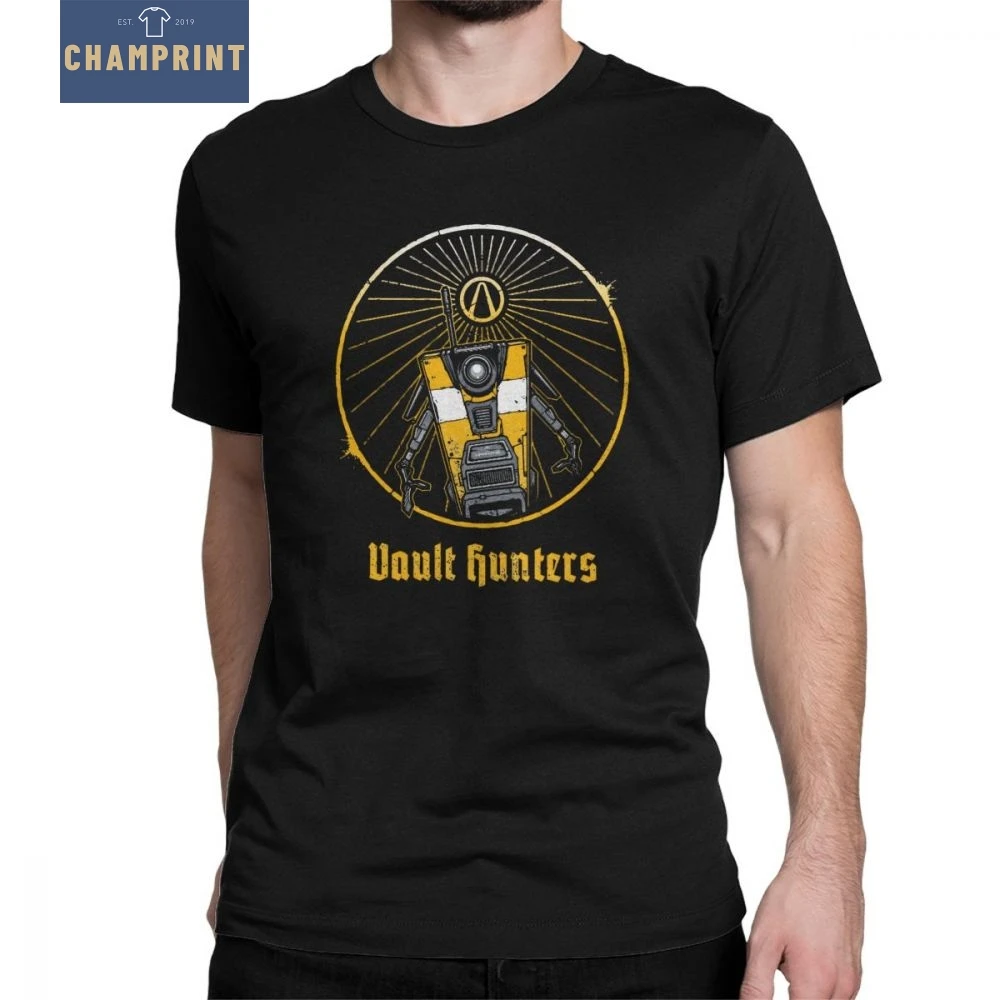 

Huntermeister Borderlands T Shirts Men's Pure Cotton Creative T-Shirt Team Weapon Game Tees Short Sleeve Clothing Plus Size